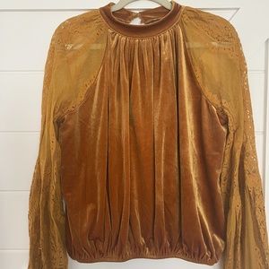 Free People Dream Team Velvet Top